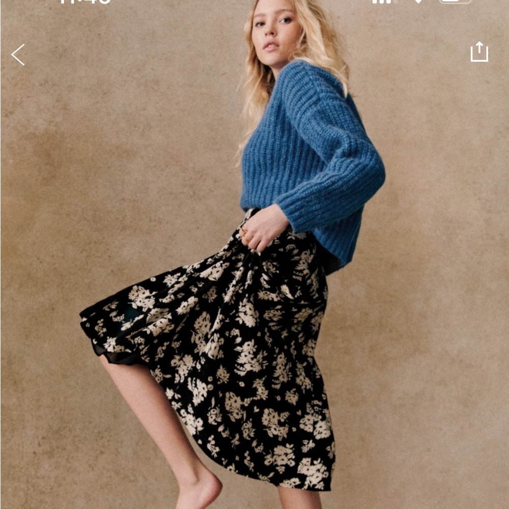 NWT Sezane Tabata skirt, Floral, 6